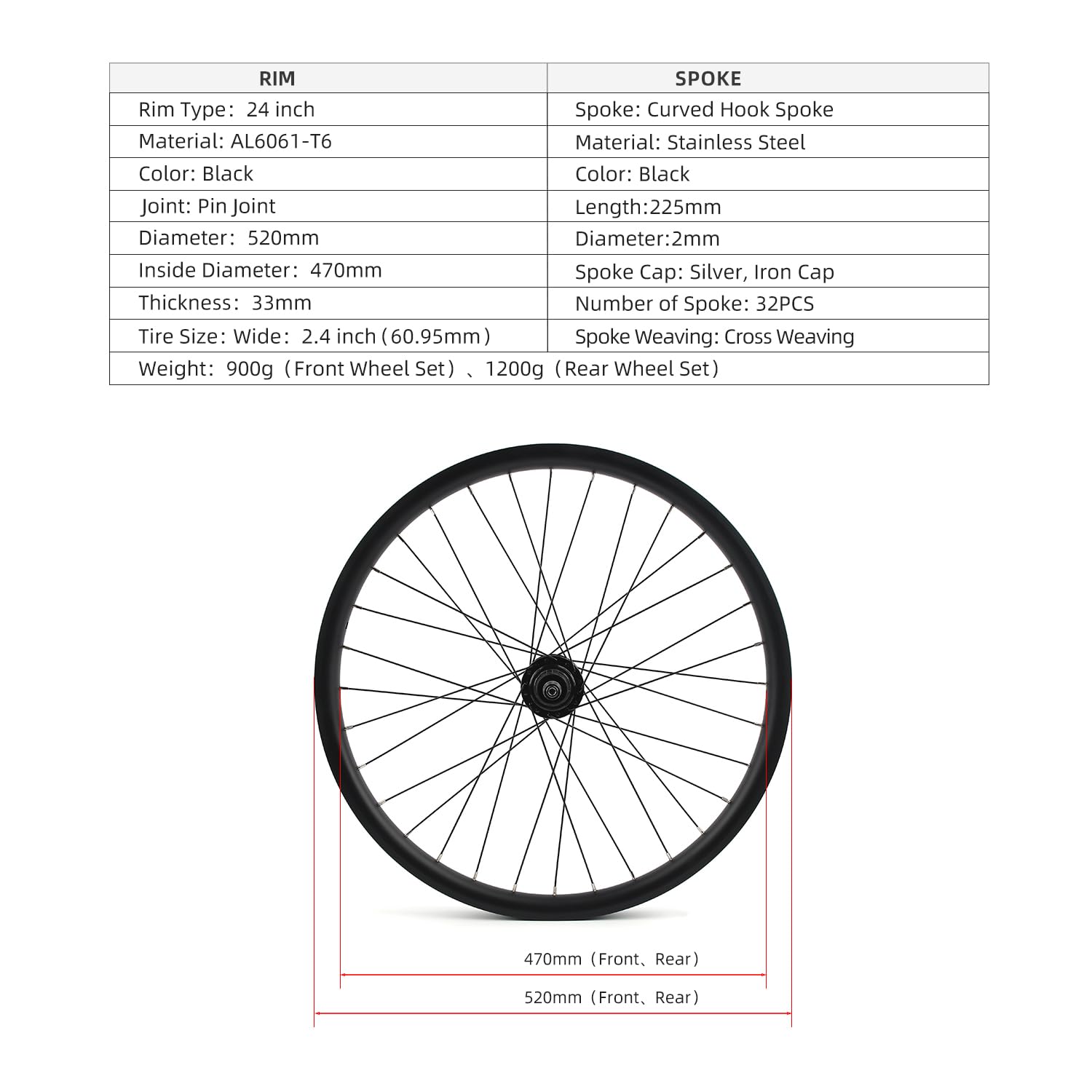 Amazon | POLSO WS-004 BMX ホイールセット 24インチ ストリート